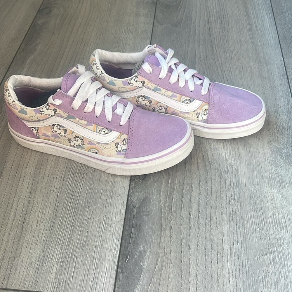 Vans Kids Old Skool Skateboard Shoes - Mythical Glow Sheer Lilac